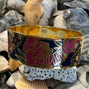 NWT$168 Johnny Was Dragon Hinged Bracelet Gold Tone